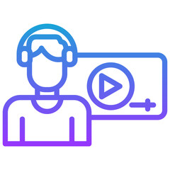 course creator line gradient icon