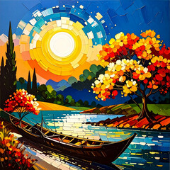 radiant strokes; the luminous depth of impressionistic artistry