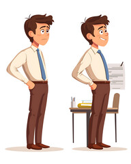 Obraz premium A comprehensive visual concept of office syndrome symptoms.