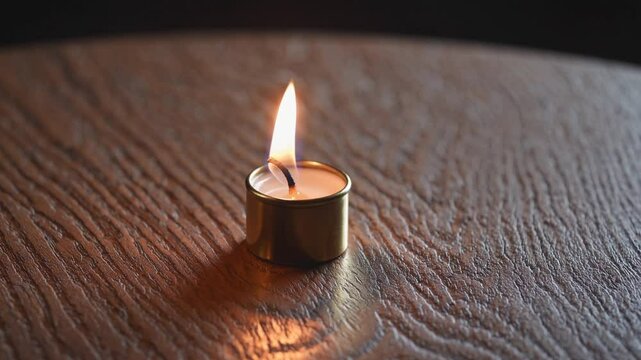 Candle Snuffed with Brass Cap.
