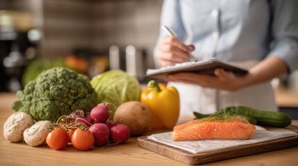 Fototapeta na wymiar Develop a diet plan that supports specific health conditions, fitness goals, or ethical lifestyles. 