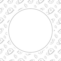 construction frame. doodle construction tool circle frame. hand drawn construction frame background. construction tool background
