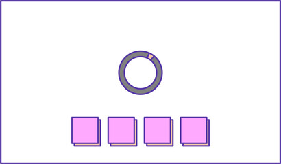 Retro Aesthetic UI Frame Loading Screen Windows Dekstop Design Element Vector