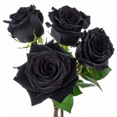 Dark Black Roses Close Up