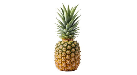 Fototapeta premium pineapple with green leaves on a transparent background