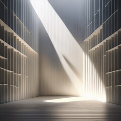 Obraz premium shadows on white wall, abstract sunlight play”__ 