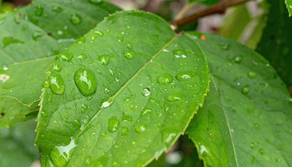 Close-up of wet leaves