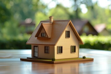 Detailed Color Picture of a Model of a House Realestate