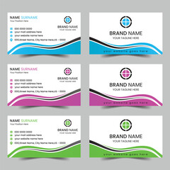 Corporate business card design template.