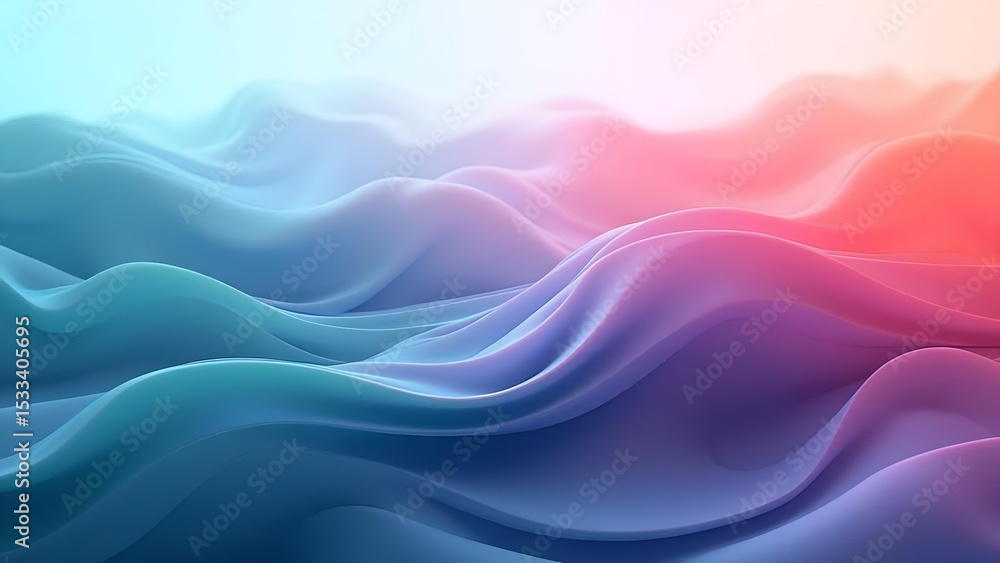 Poster abstract colorful wavy background with smooth shapes and gradients