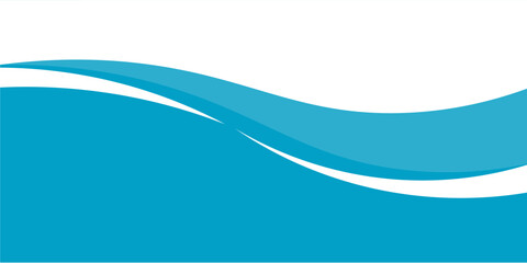 Blue and white business wave banner background. vector.