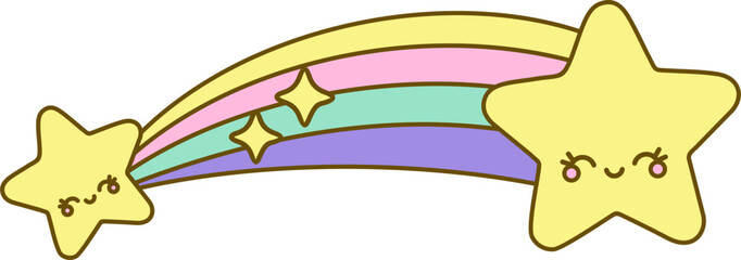 Cute Star with Rainbow Trail