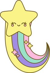 Cute Star with Rainbow Trail