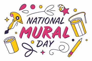 NATIONAL MURAL DAY vector illustration