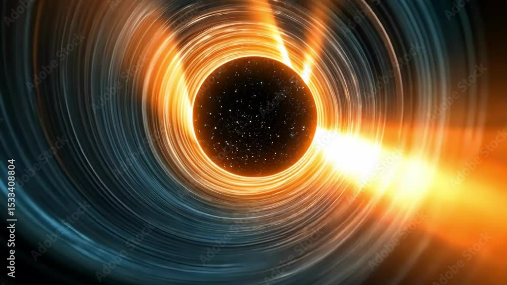 Aufkleber abstract technology background of digital tunnel with glowing orange lights and data stream, digital