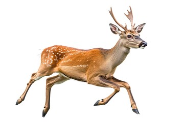 Fototapeta premium whitetail deer isolated on white background