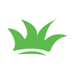 Simple green grass illustration isolated on a white background