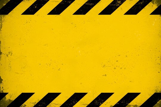 warning sign, yellow background, Construction Safety Banner with Black and Yellow Hazard Stripes on Distressed Noise, Textured Background, Danger Zone Warning Sign Template Design Concept,