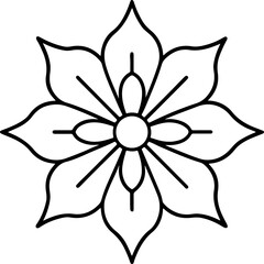 Elegant Vector Line Art Drawing