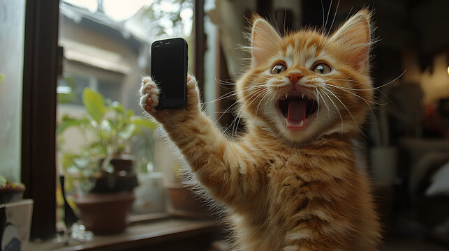 Ginger kittens hilarious selfie time