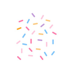 Colorful sprinkle decorative vector illustration 