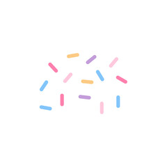 Colorful sprinkle decorative vector illustration 