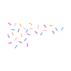 Colorful sprinkle decorative vector illustration 