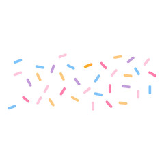 Colorful sprinkle decorative vector illustration 
