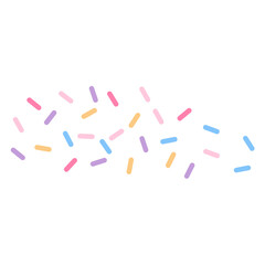 Colorful sprinkle decorative vector illustration 