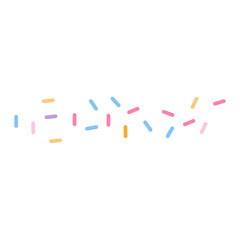 Colorful sprinkle decorative vector illustration 
