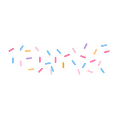 Colorful sprinkle decorative vector illustration 
