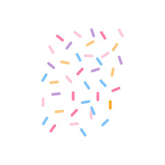 Colorful sprinkle decorative vector illustration 
