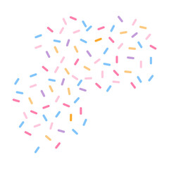 Colorful sprinkle decorative vector illustration 