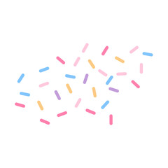 Colorful sprinkle decorative vector illustration 