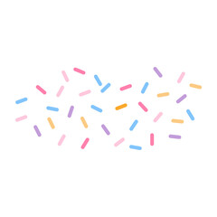 Colorful sprinkle decorative vector illustration 