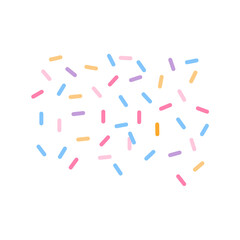 Colorful sprinkle decorative vector illustration 