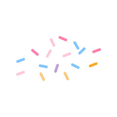 Colorful sprinkle decorative vector illustration 