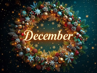 Festive December Circle Design