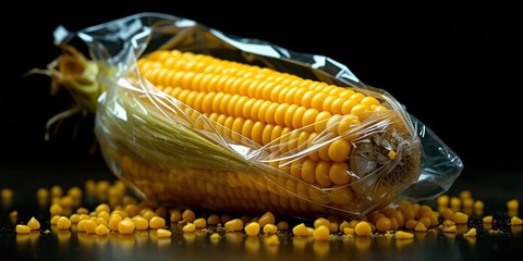Elegant Corn Texture, Artistic Flash Photography