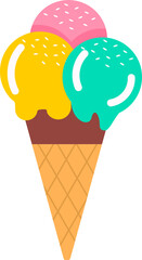Ice Cream Cone Illustration