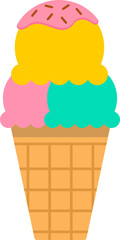 Ice Cream Cone Illustration