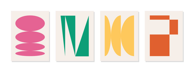 A modern minimalist wall art design with abstract shapes in soft tones. Perfect for digital prints, covers, cards, and decorative wall pieces.