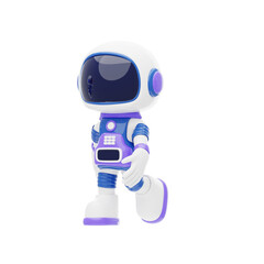 Astronaut Walking In Space 3D Character Illustration.