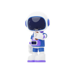Astronaut Conducting An Experiment 3D Character Illustration.