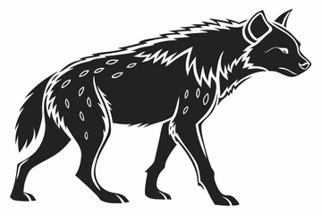 hyena sihouette black vector