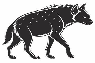 hyena sihouette black vector