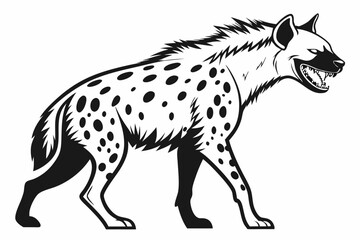 hyena sihouette black vector