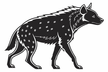 hyena sihouette black vector