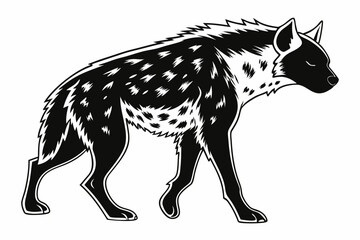 hyena sihouette black vector