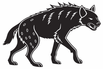 Obraz premium hyena sihouette black vector